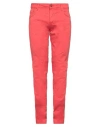 Hand Picked Man Pants Tomato Red Size 34 Cotton, Lyocell, Elastane