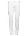 Hand Picked Man Pants White Size 33 Cotton, Elastane In White