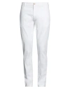 Hand Picked Man Pants White Size 33 Cotton, Elastane In White