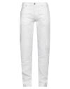 Hand Picked Man Pants White Size 33 Linen, Cotton, Silk In White