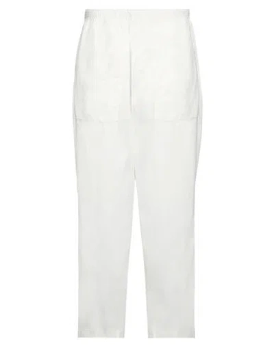 Hand Picked Man Pants White Size L Cotton, Elastane