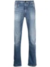 Hand Picked Mid-rise Straight-leg Jeans In Blue