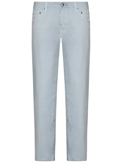 Hand Picked Orvieto Trousers In Light Blue