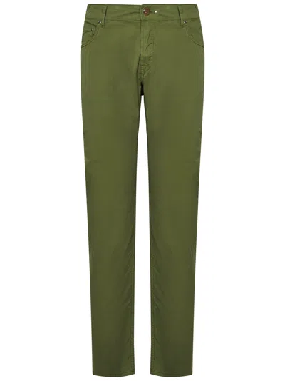 Hand Picked Orvieto Trousers In Olive Green