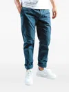 Hand Picked Straight-leg Cuffed Trousers In Blue