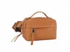 Handbag Factory Corp Women's Triple Zip Fanny Pack Belt Bag In Tan In Multi