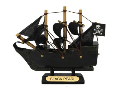 Handcrafted Cast Iron Black Pearl Pirates Of The Caribbean Pirate Ship Model 4"