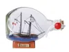 Handcrafted Cast Iron Bluenose Sailboat In A Glass Bottle 7"