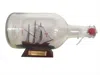 Handcrafted Cast Iron Santa Maria Model Ship In A Glass Bottle 9"