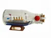 Handcrafted Cast Iron Titanic Model Ship In A Glass Bottle 5"