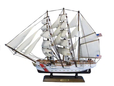 Handcrafted Cast Iron United States Coast Guard Uscg Eagle Tall Model Ship 24"