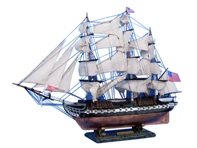 Handcrafted Cast Iron Uss Constitution Tall Model Ship 30"