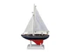 Handcrafted Cast Iron Wooden American Sailer Model Sailboat Decoration 9"