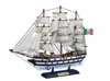 Handcrafted Cast Iron Wooden Amerigo Vespucci Tall Model Ship 15"