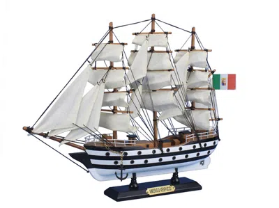 Handcrafted Cast Iron Wooden Amerigo Vespucci Tall Model Ship 15"