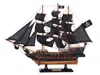 Handcrafted Cast Iron Wooden Black Pearl Black Sails Limited Model Pirate Ship 15"