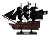 Handcrafted Cast Iron Wooden Black Pearl With Black Sails Model Pirate Ship 12"
