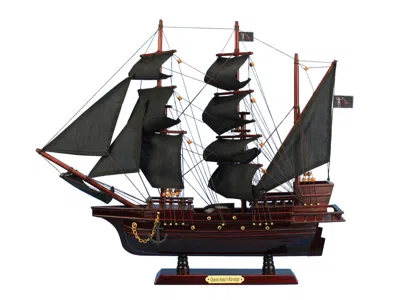 Handcrafted Cast Iron Wooden Blackbeard's Queen Anne's Revenge Model Pirate Ship 20"