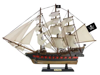 Handcrafted Cast Iron Wooden Calico Jack's The William White Sails Limited Model Pirate Ship 26"
