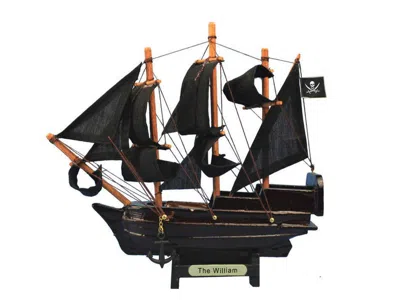 Handcrafted Cast Iron Wooden Calico Jacks The William Model Pirate Ship 7"