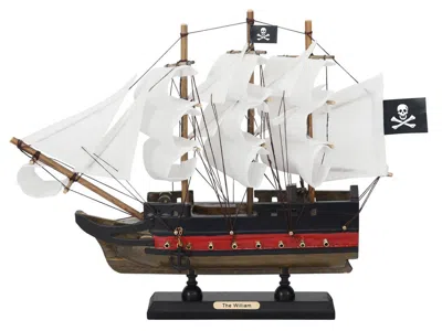 Handcrafted Cast Iron Wooden Calico Jacks The William White Sails Limited Model Pirate Ship 12"