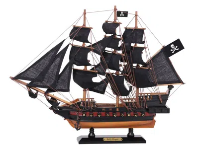 Handcrafted Cast Iron Wooden Captain Hook's Jolly Roger From Peter Pan Black Sails Limited Model Pirate Ship 15"