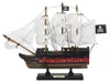 Handcrafted Cast Iron Wooden Captain Hooks Jolly Roger From Peter Pan White Sails Limited Model Pirate Ship 12"