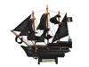 Handcrafted Cast Iron Wooden Captain Kidd's Adventure Galley Model Pirate Ship 7"
