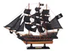 Handcrafted Cast Iron Wooden Captain Kidd's Black Falcon Black Sails Limited Model Pirate Ship 15"