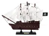 Handcrafted Cast Iron Wooden Captain Kidds Black Falcon White Sails Model Pirate Ship 12"