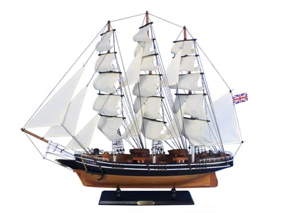 Handcrafted Cast Iron Wooden Cutty Sark Tall Model Clipper Ship 30"