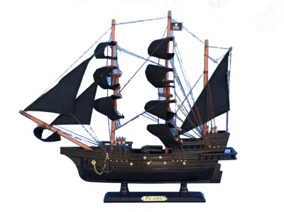 Handcrafted Cast Iron Wooden Edward England's Pearl Model Pirate Ship 20"