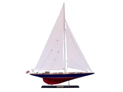 Handcrafted Cast Iron Wooden Endeavour Limited Model Sailboat Decoration 35"