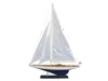 Handcrafted Cast Iron Wooden Enterprise Model Sailboat Decoration 35"