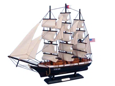 Handcrafted Cast Iron Wooden Flying Cloud Tall Model Clipper Ship 24"