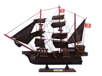 Handcrafted Cast Iron Wooden Henry Avery's The Fancy Model Pirate Ship 20"