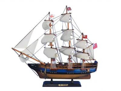Handcrafted Cast Iron Wooden Hms Bounty Tall Model Ship 20"