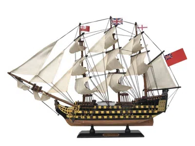 Handcrafted Cast Iron Wooden Hms Victory Limited Tall Model Ship 24"