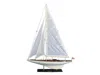 Handcrafted Cast Iron Wooden Intrepid Model Sailbaot Decoration 35"