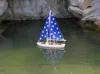Handcrafted Cast Iron Wooden It Floats 12" - Big Stars Floating Sailboat Model