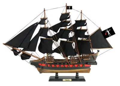 Handcrafted Cast Iron Wooden John Halsey's Charles Black Sails Limited Model Pirate Ship 26"