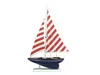 Handcrafted Cast Iron Wooden Nautical Delight Model Sailboat 17"