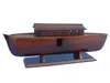 Handcrafted Cast Iron Wooden Noah's Ark Model Boat 14"