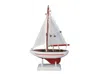 Handcrafted Cast Iron Wooden Ranger Model Sailboat Decoration 9"