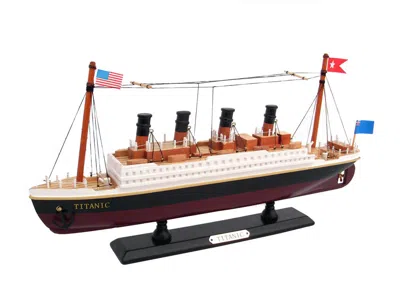 Handcrafted Cast Iron Wooden Rms Titanic Model Cruise Ship 14"