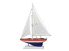 Handcrafted Cast Iron Wooden Usa Sailer Model Sailboat Decoration 17"