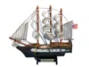 Handcrafted Cast Iron Wooden Uss Constitution Tall Model Ship 7"