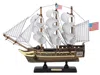 Handcrafted Cast Iron Wooden Uss Constitution Tall Ship Model 12"