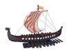 Handcrafted Cast Iron Wooden Viking Drakkar Model Boat 24"