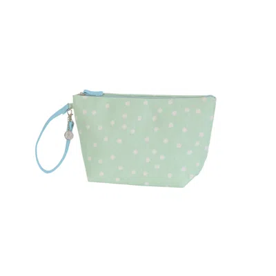 Handed By Carry Pouch Soft Matcha With White